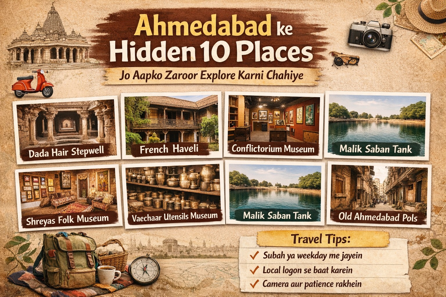 Ahmedabad ke hidden 10 places travel blog