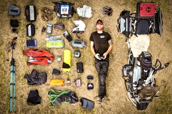 Packing items for bike trip